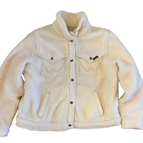 Wrangler Cream Sherpa Jacket - Picture 1 of 9
